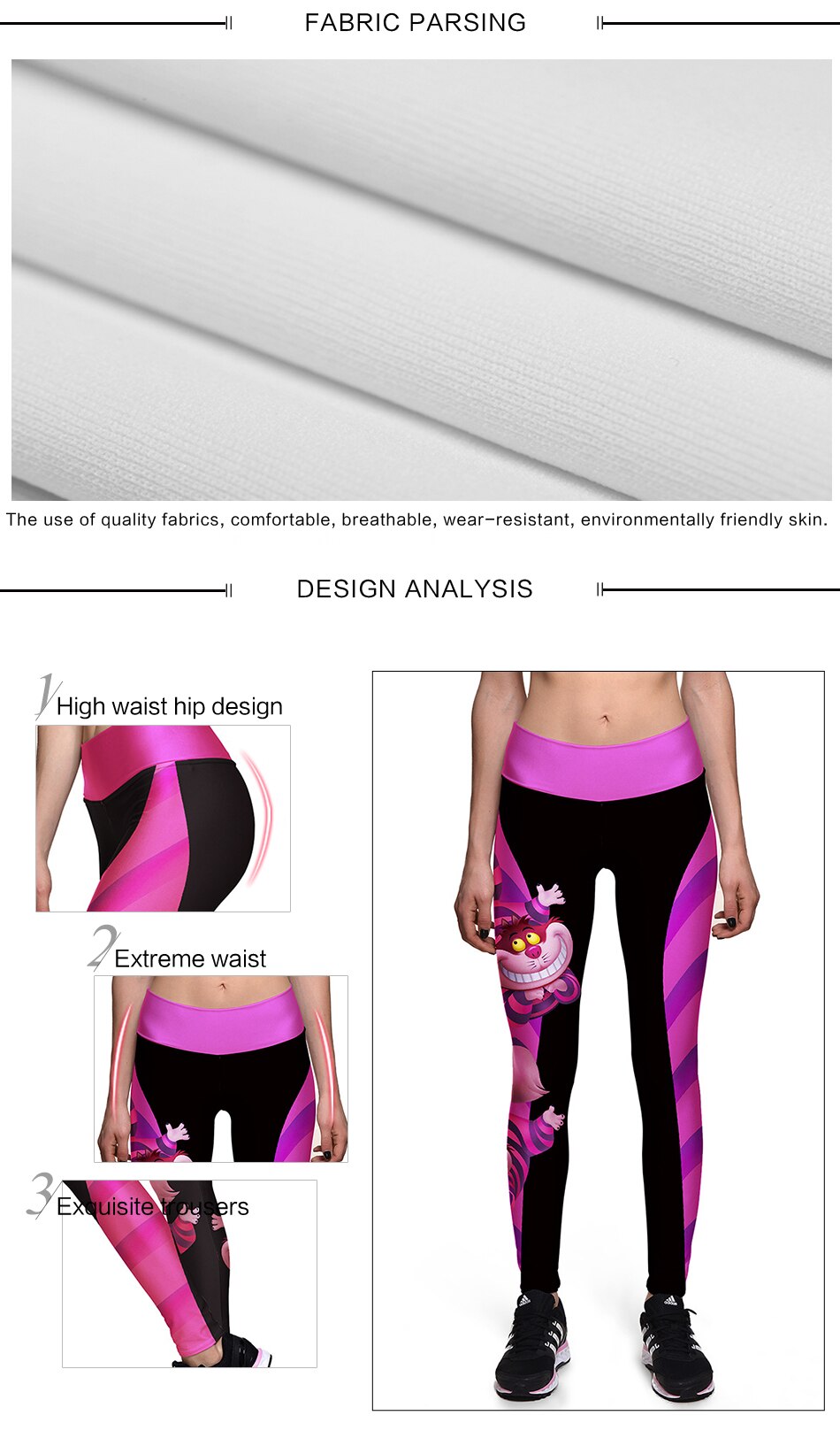 Leggings Temática Gato de Cheshire