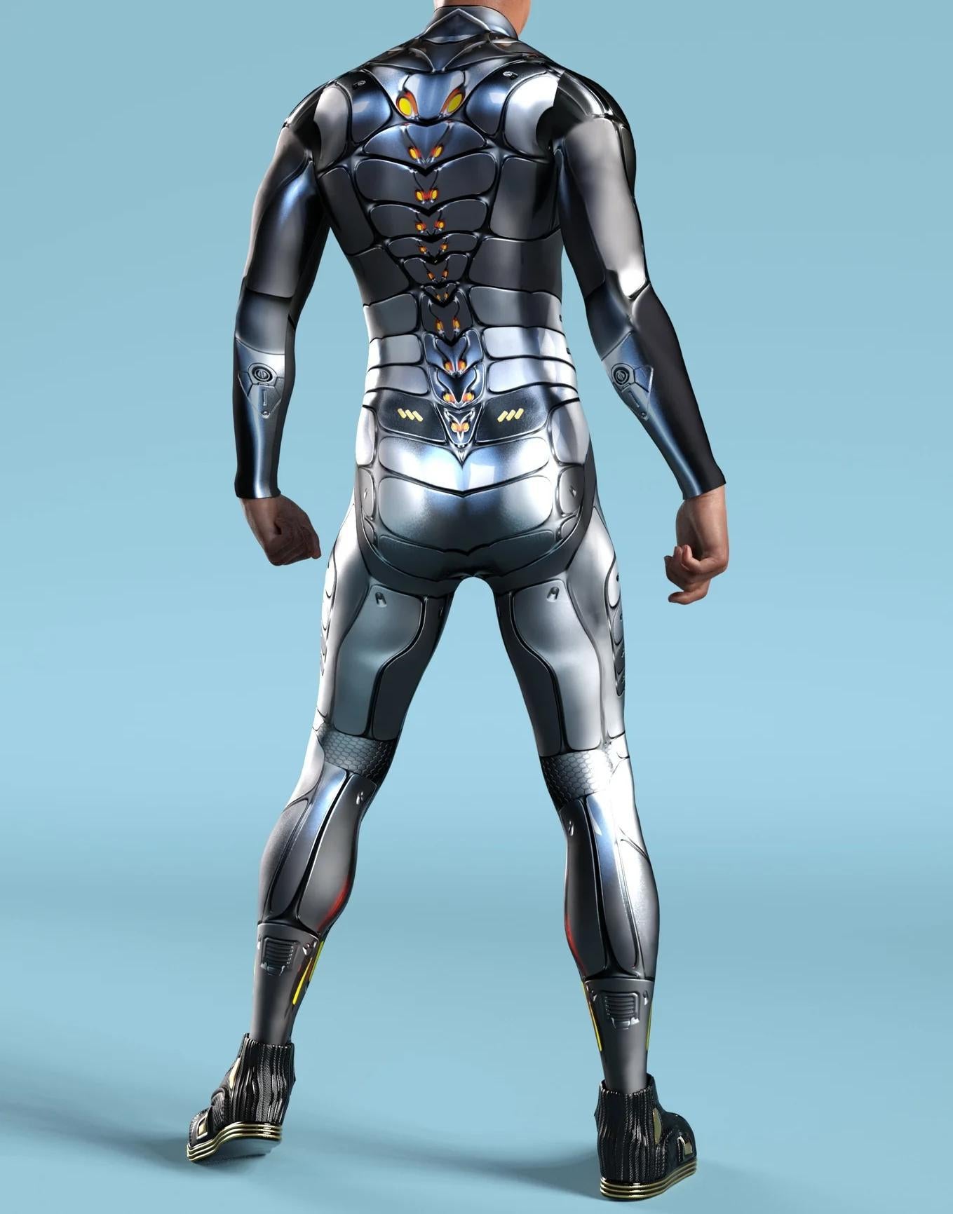 Traje Steampunk Robô Tecnologia Outfit 2023