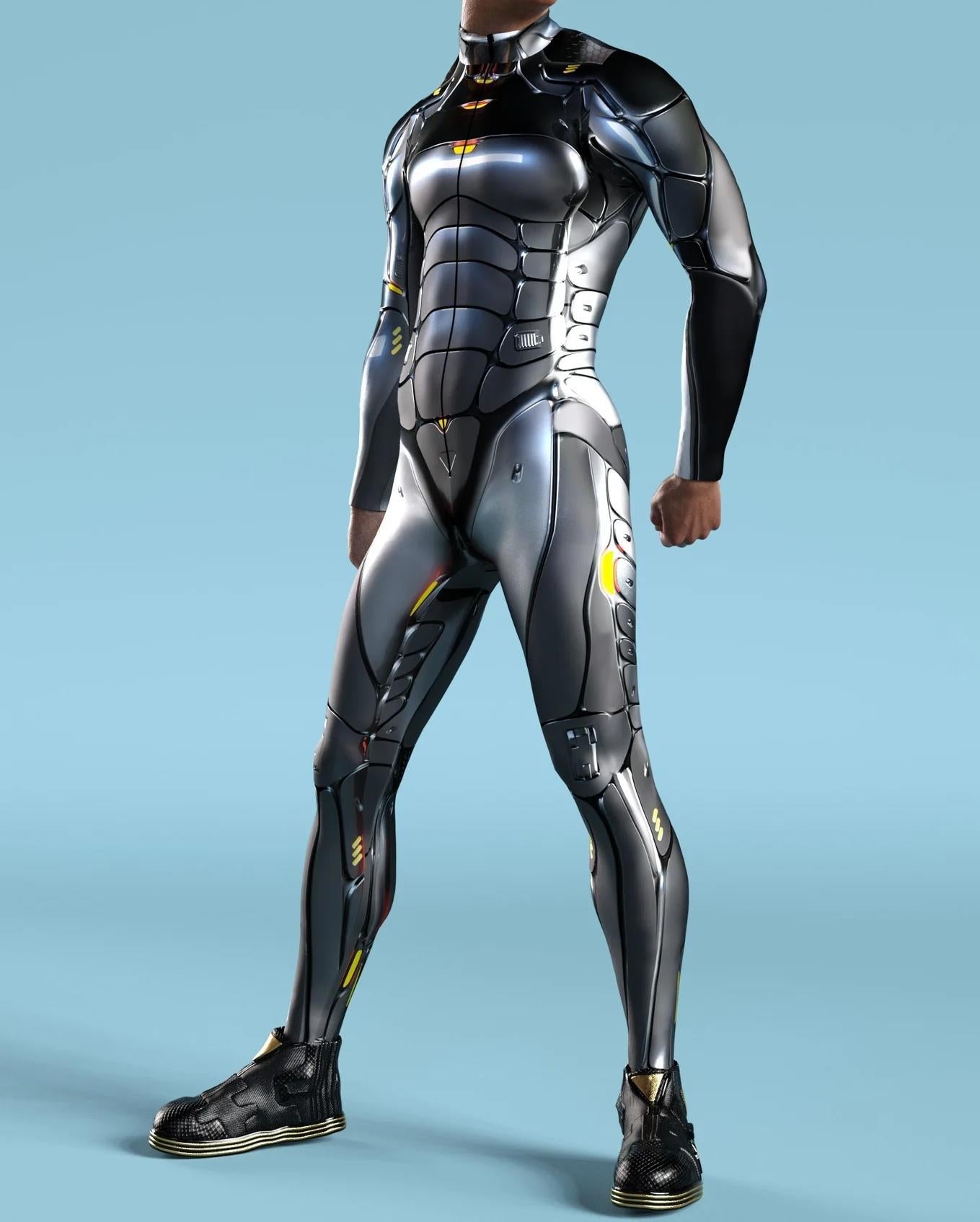 Traje Steampunk Robô Tecnologia Outfit 2023
