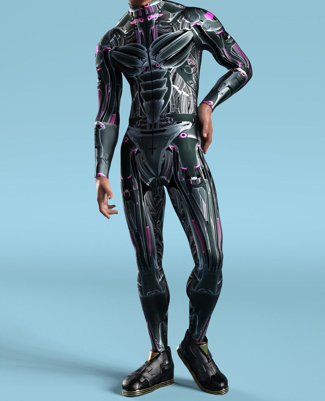 Traje Steampunk Robô Tecnologia Outfit 2023
