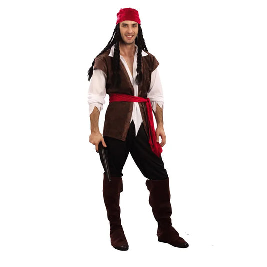 Cosplay Capitão Jack Sparrow Feminino e Masculino Adulto