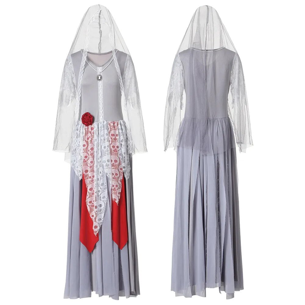 "Zumbi Noiva e Fantasma Noivo - O Cosplay Perfeito para Casais na Festa de Halloween"