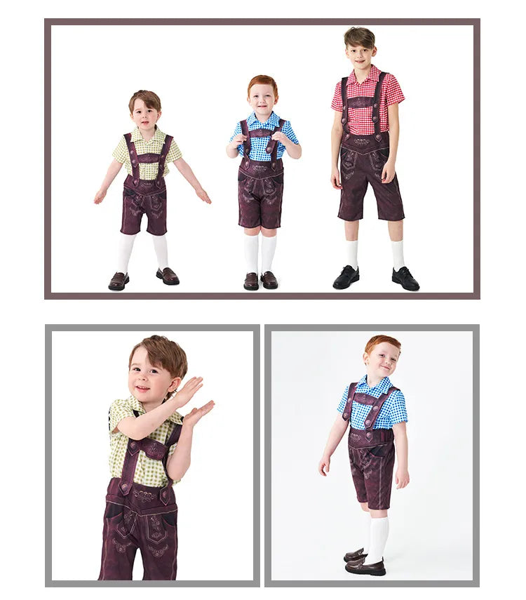 "Traje Infantil Oktoberfest Lederhosen: Um Toque de Tradição para Pequenos Aventureiros"