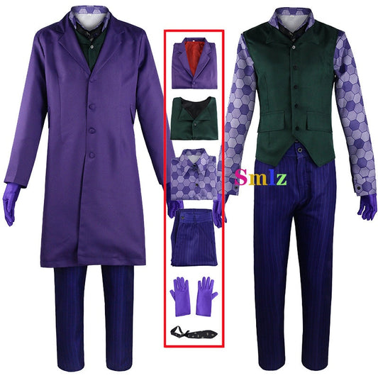 Traje do Coringa Cavaleiro das Trevas Jaqueta Roxa