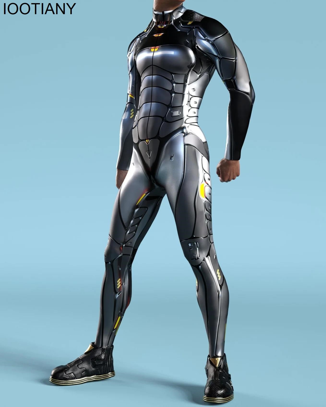 Traje Steampunk Robô Tecnologia Outfit 2023