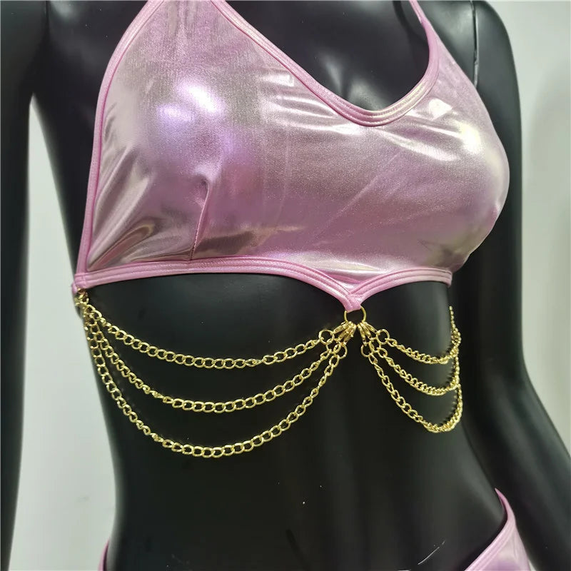 Fantasia de Coelhinha Sexy para o Carnaval 2024 - Visual Sexy e Elegante com Saia Babados para Festivais, Clubes e Raves