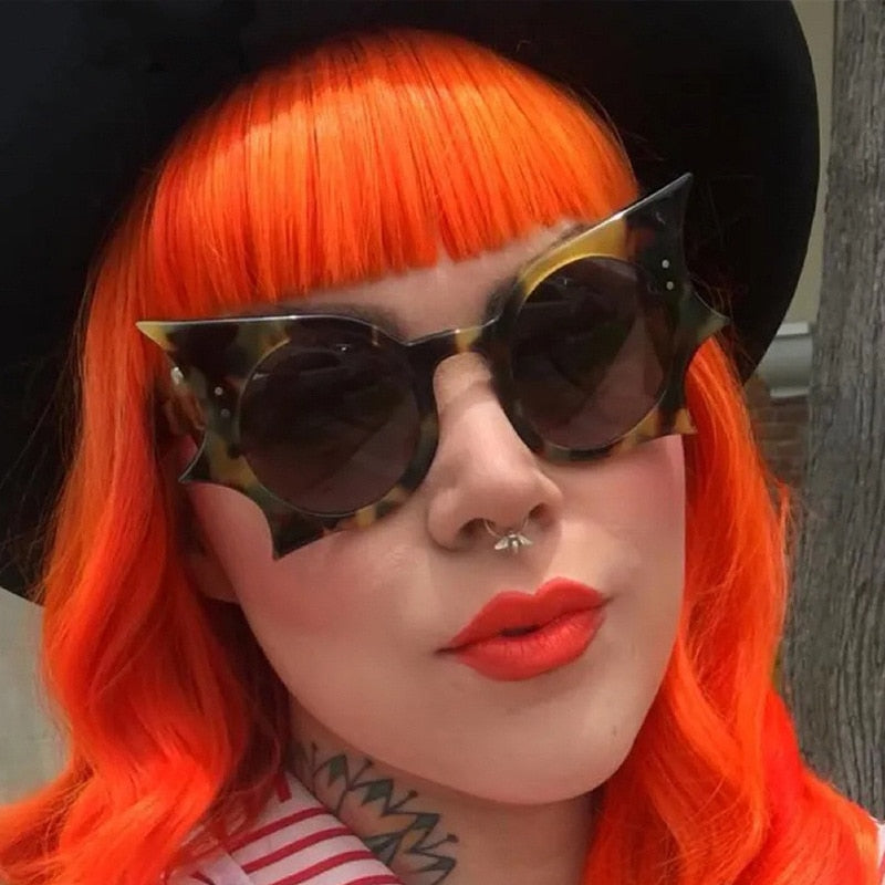 Óculos de Sol Vintage Bat Punk UV400