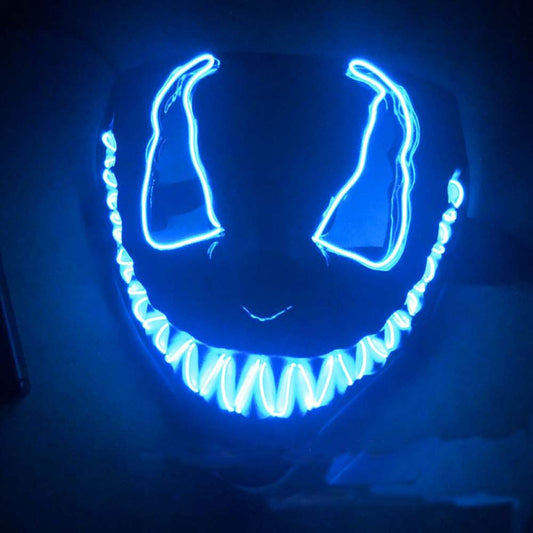 Máscara Cosplay de Halloween Venom Led Neon