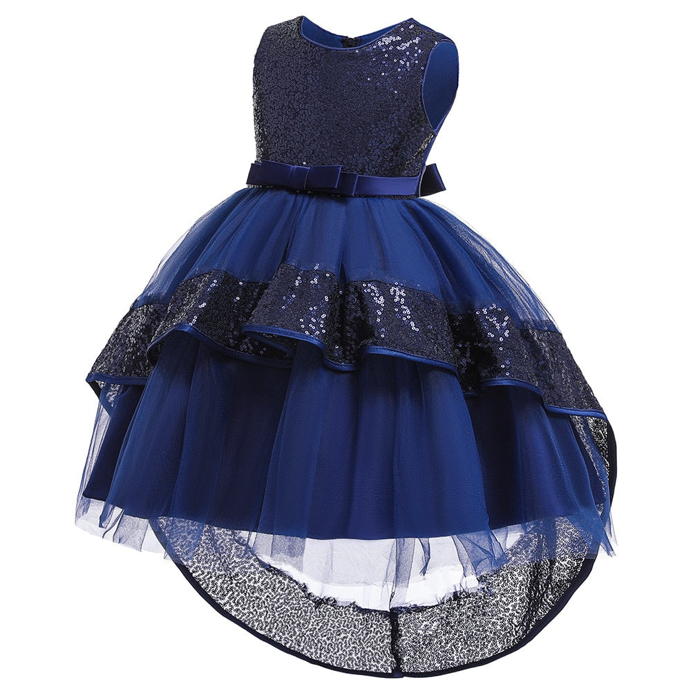 Vestido de Baile em Camadas babados