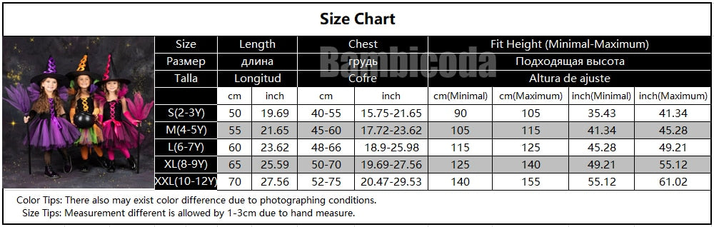 Traje de Bruxa Infantil para Halloween