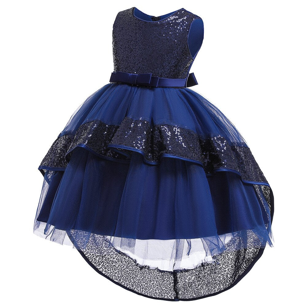 Vestido de Baile em Camadas babados