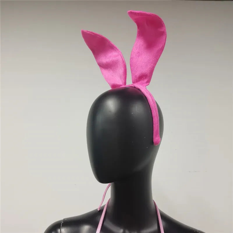 Fantasia de Coelhinha Sexy para o Carnaval 2024 - Visual Sexy e Elegante com Saia Babados para Festivais, Clubes e Raves