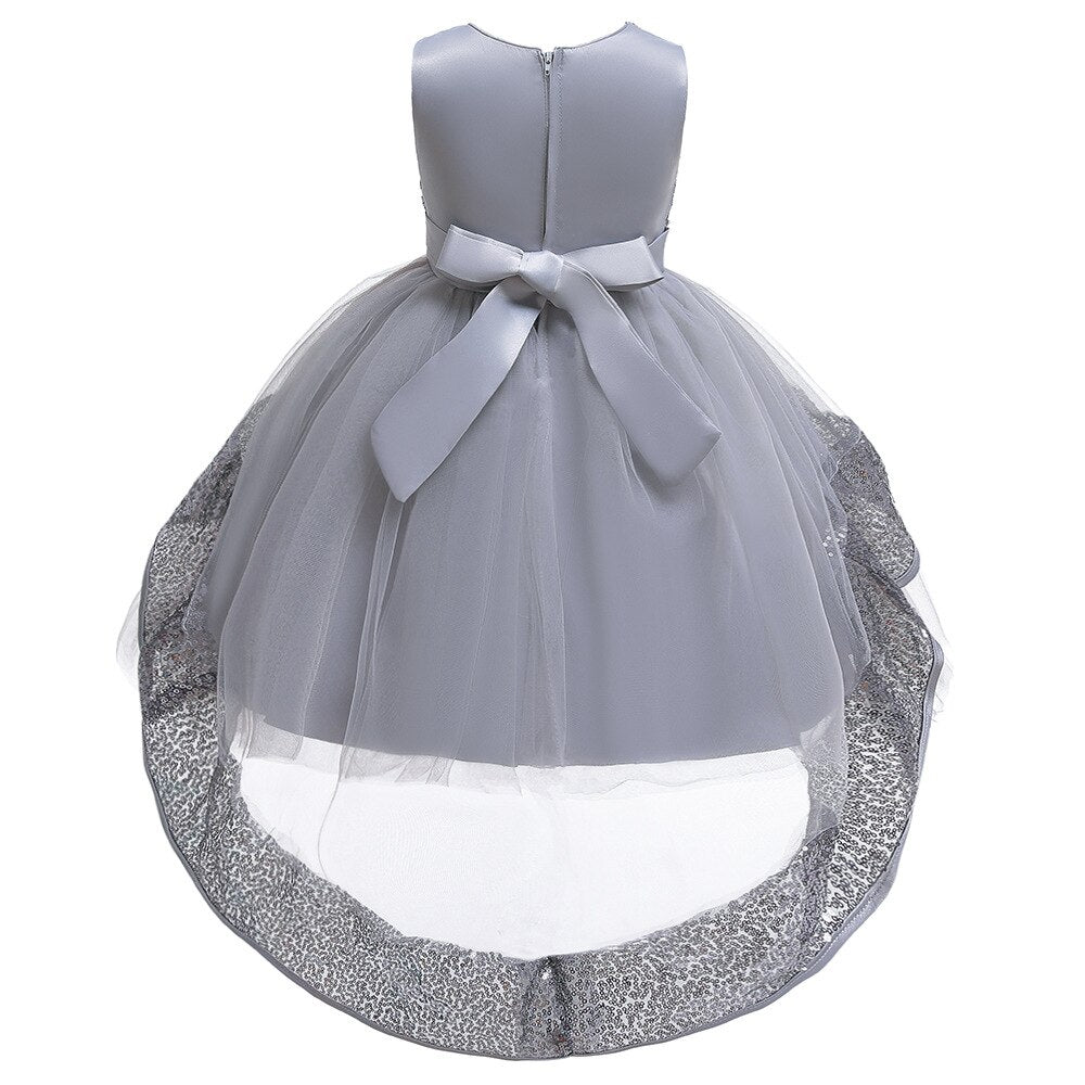 Vestido de Baile em Camadas babados