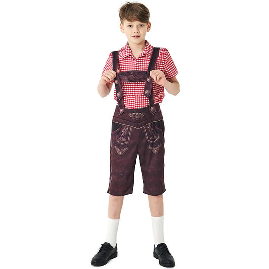 "Traje Infantil Oktoberfest Lederhosen: Um Toque de Tradição para Pequenos Aventureiros"