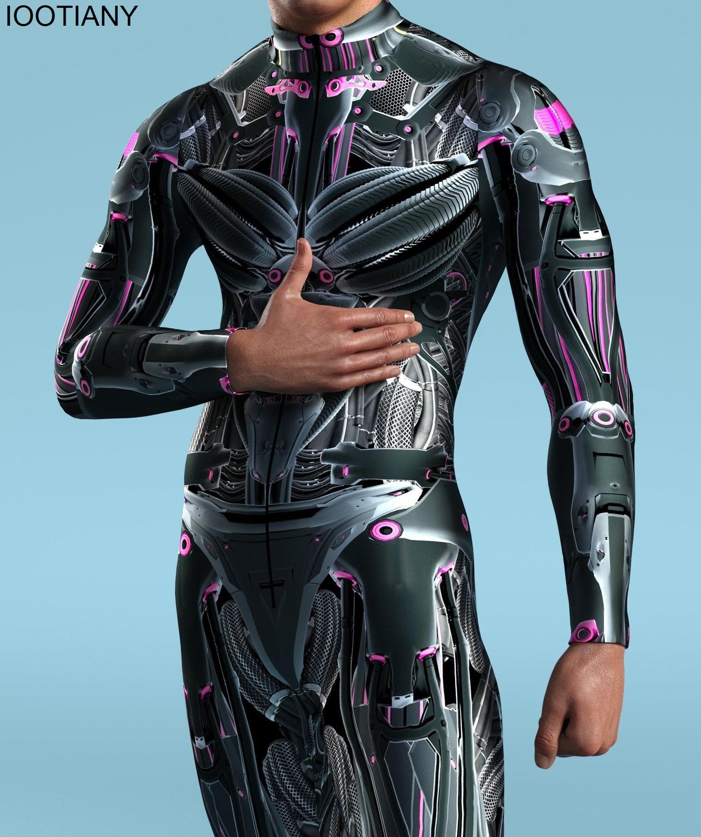 Traje Steampunk Robô Tecnologia Outfit 2023