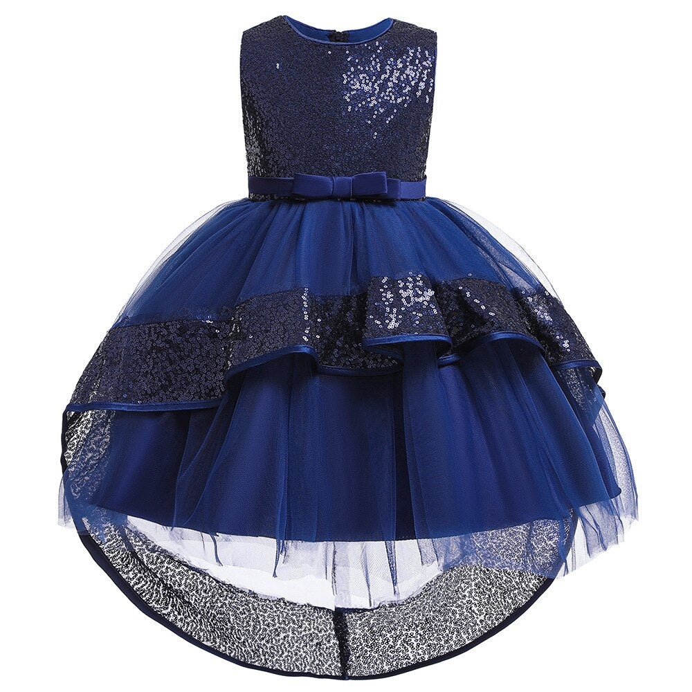Vestido de Baile em Camadas babados