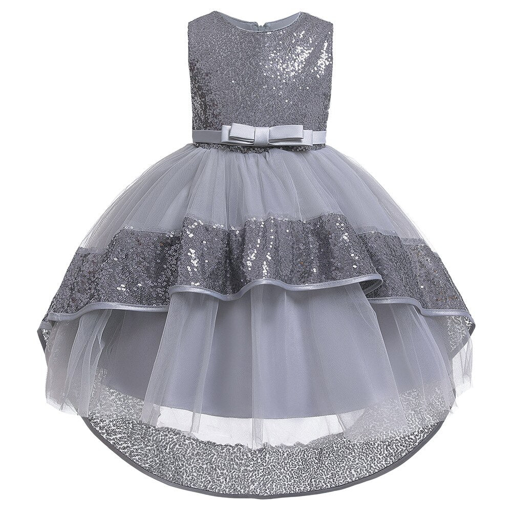 Vestido de Baile em Camadas babados