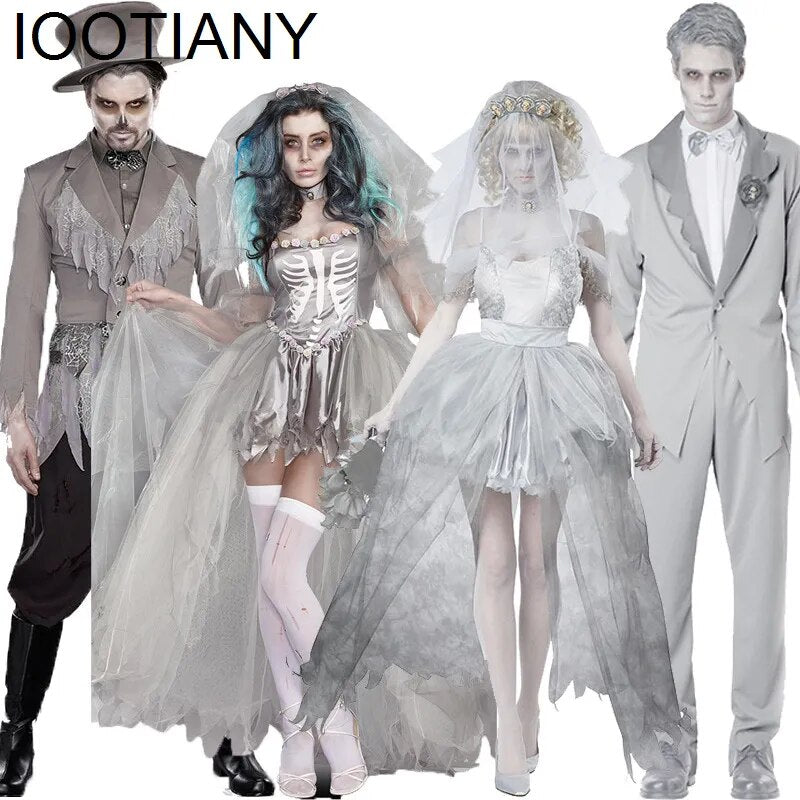 Traje Casal Noivo e Noiva Fantasma