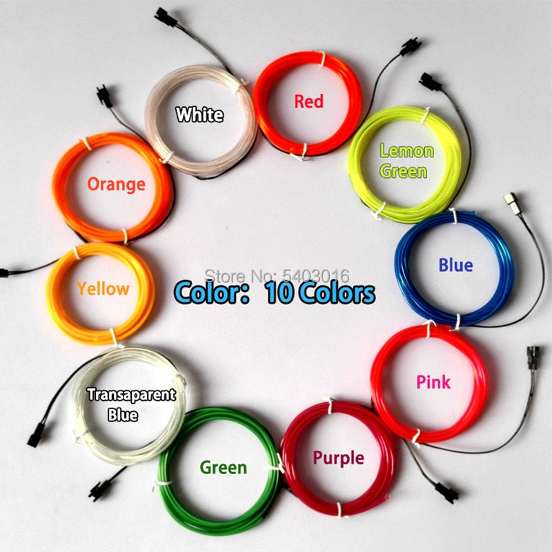 Máscara LED Luz Néon Halloween