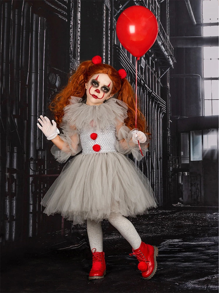 Traje de Palhaço Assustador Vestido Tutu