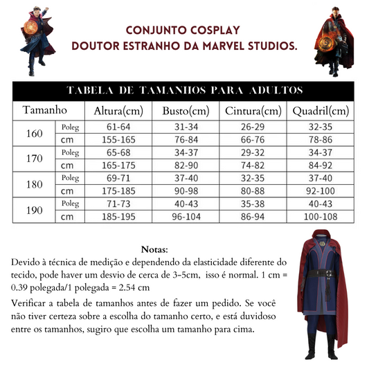 Doutor Estranho Fantasia de Cosplay