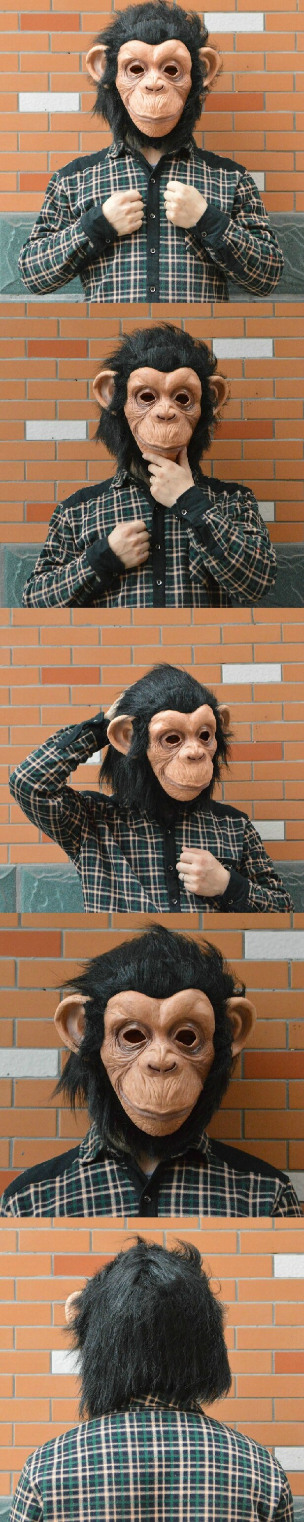 Máscara de Cosplay Gorilla Latex