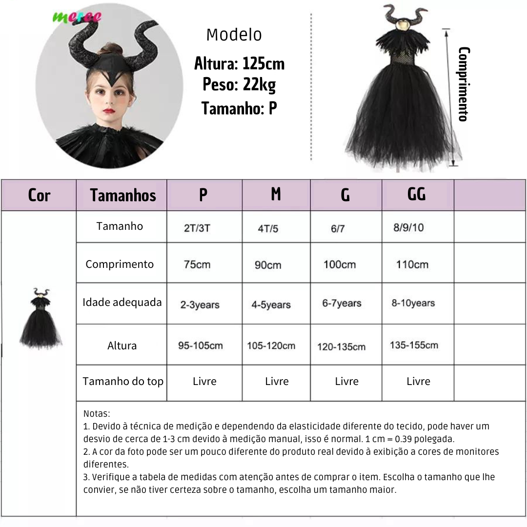 Maléfica Fantasia Infantil