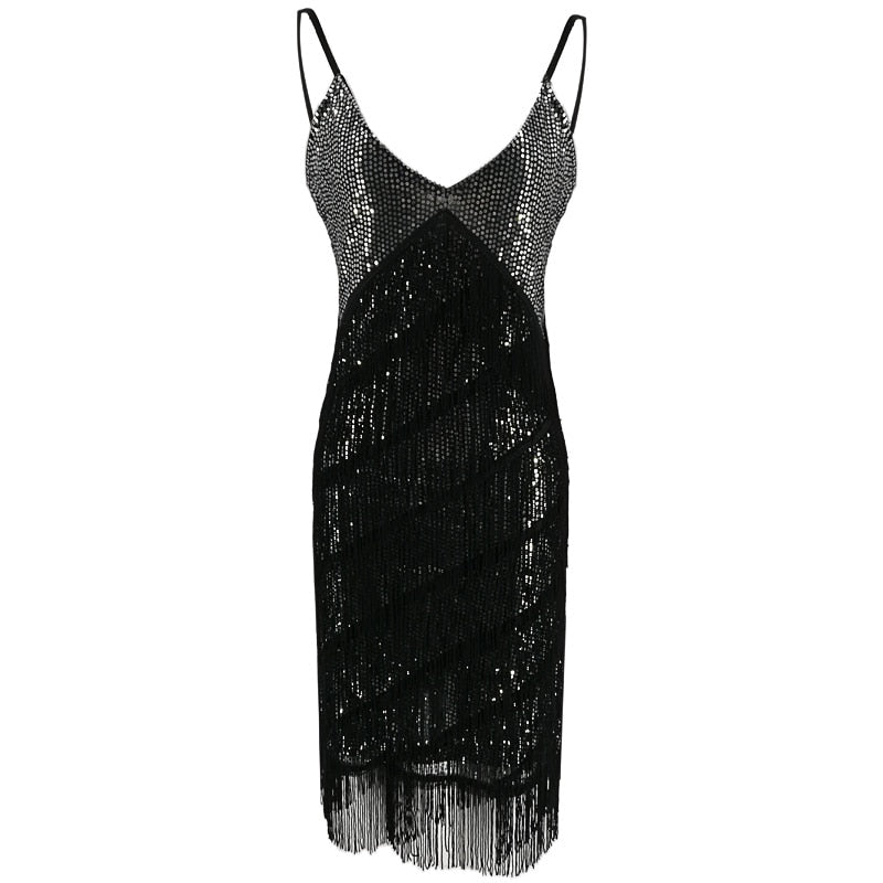 Vestido Gatsby dos anos 1920 Flapper Luxo