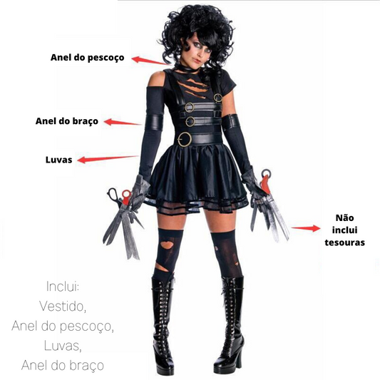 Edward Mãos de Tesoura Cosplay Feminino