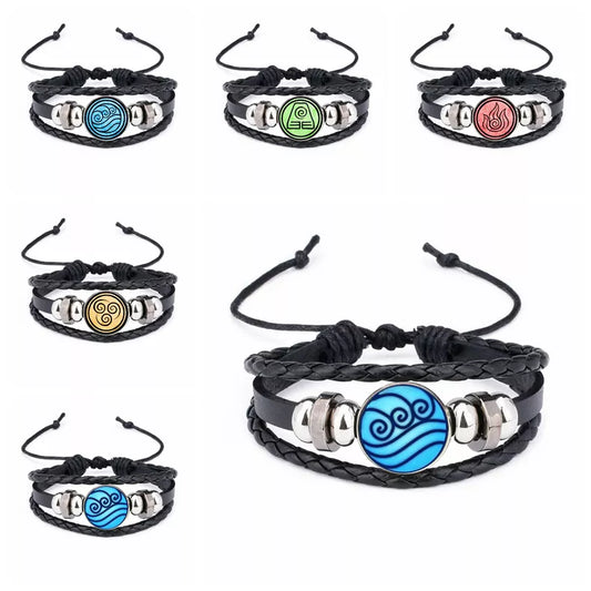 Pulseira Avatar: O Último Mestre do Ar - Joia dos Reinos do Ar, Água, Terra e Fogo!