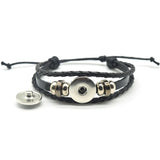 Pulsera de cuero con dijes de los 12 signos del zodiaco - Elegante regalo de cumpleaños