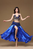 Nuevo Conjunto de 3 Piezas de Traje de Danza del Vientre Oriental para Adultos Femenino