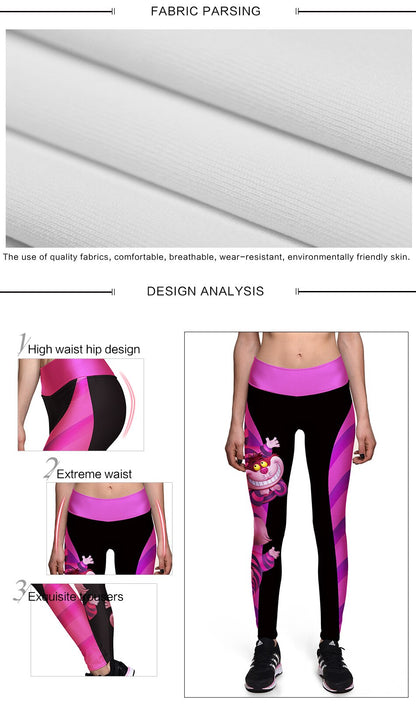 Leggings Temática Gato de Cheshire