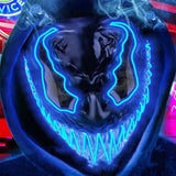 Máscara de Cosplay de Halloween Venom Led Neón
