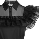 Vestido Gótico Negro de Miércoles Addams