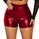Shorts de cuero sexy para discoteca
