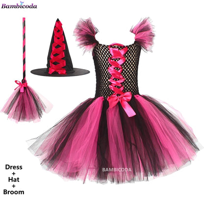 Traje de Bruxa Infantil para Halloween