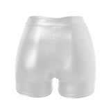 Shorts de cuero sexy para discoteca