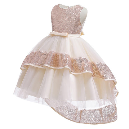 Vestido de Baile em Camadas babados
