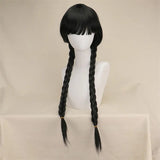 Peruca Morticia Addams/ Wandinha Addams