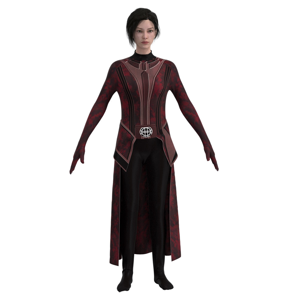 Fantasia Cosplay Feiticeira Escarlate Luxo
