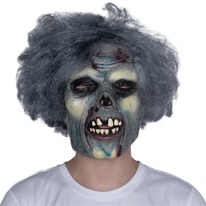 Máscara Zumbi Assustador Cabelo Explosivo