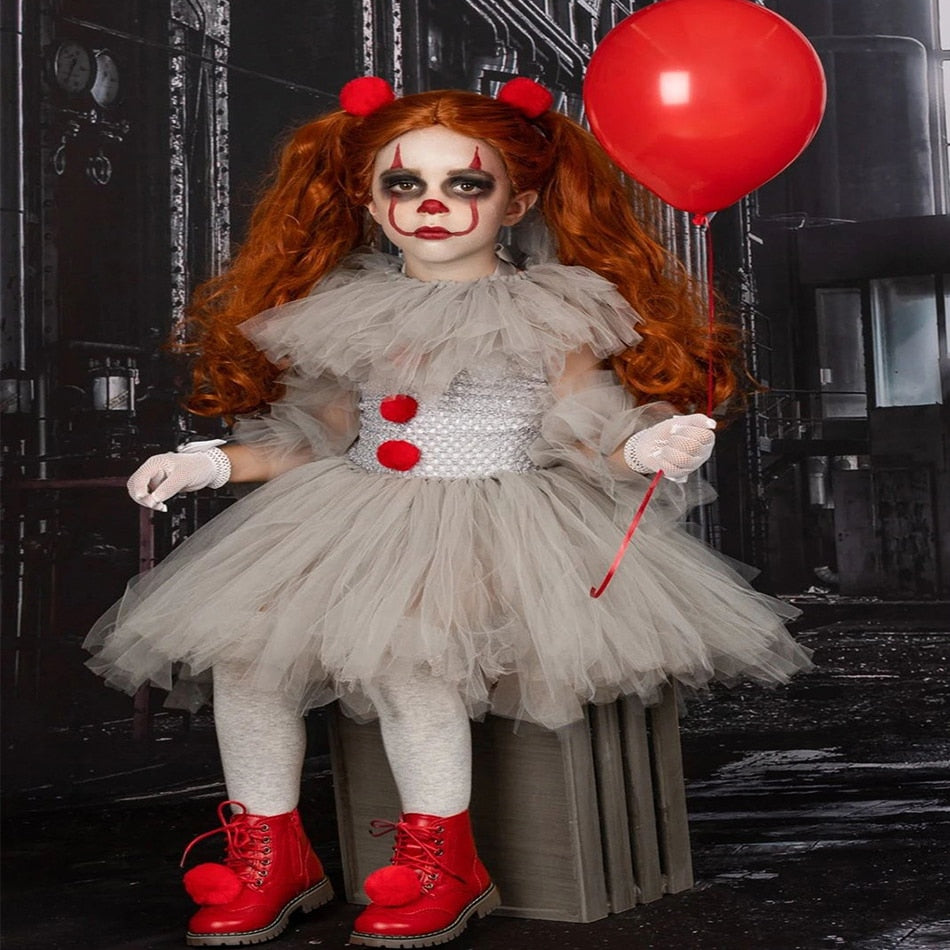 Traje de Palhaço Assustador Vestido Tutu