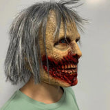 Máscara de zombi sangrienta con pelo para adulto