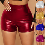 Shorts de cuero sexy para discoteca