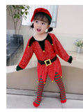 "Disfraz de Elfo de Año Nuevo para Niños: Conjunto Navideño con Gorro para Fiesta y Actuación"