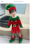"Disfraz de Elfo de Año Nuevo para Niños: Conjunto Navideño con Gorro para Fiesta y Actuación"
