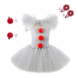 Traje de Palhaço Assustador Vestido Tutu