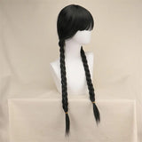 Peruca Morticia Addams/ Wandinha Addams