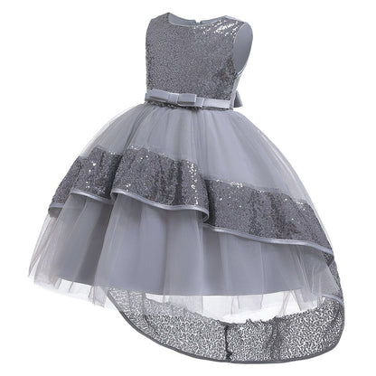 Vestido de Baile em Camadas babados